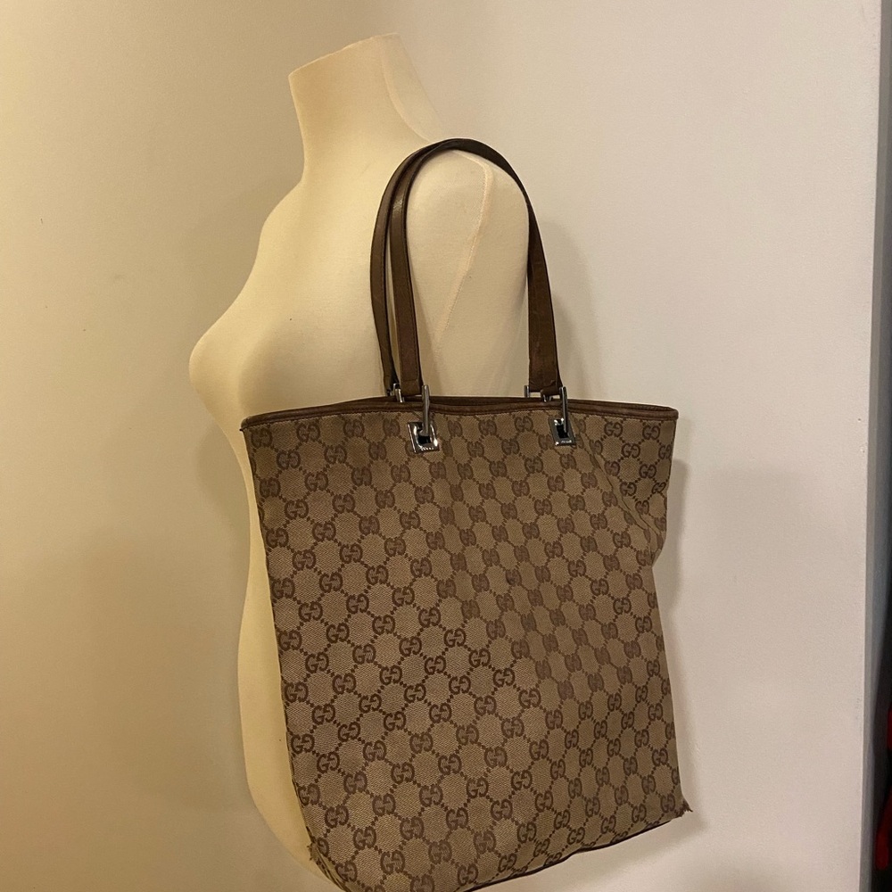 Gucci Brown Monogram Tote Bag